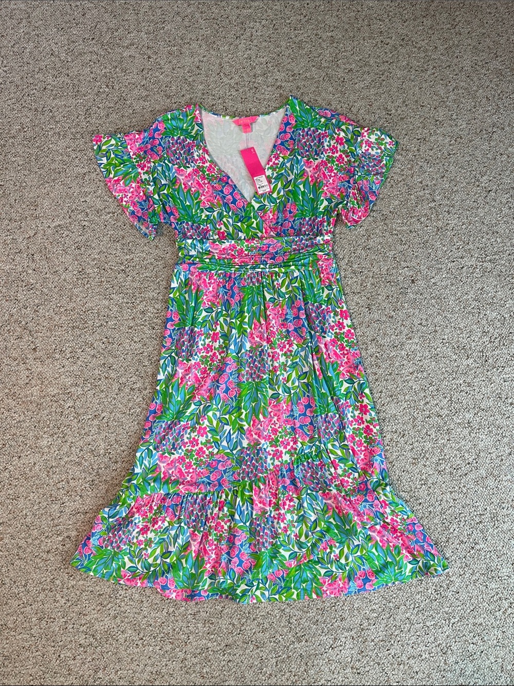 Lilly Pulitzer A Cherry on Top Juliet Ruffle Women’s Midi Dress